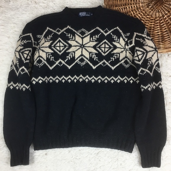 Polo Ralph Lauren Other - Polo hand knit Nordic holiday sweater wool blend